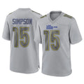tocy LA.Rams #15 Ty Simpson Player Gray Atmosphere Fashion Home Game Stitched Jerseys