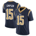 tocy LA.Rams #15 Ty Simpson Player Navy Limited Vapor Untouchable Home Game Stitched Jerseys