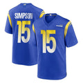 tocy LA.Rams #15 Ty Simpson Player Royal Home Game Stitched Jerseys