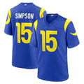 tocy LA.Rams #15 Ty Simpson Player Royal Limited Home Game Stitched Jerseys