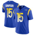 tocy LA.Rams #15 Ty Simpson Player Royal Limited Vapor Untouchable Home Game Stitched Jerseys