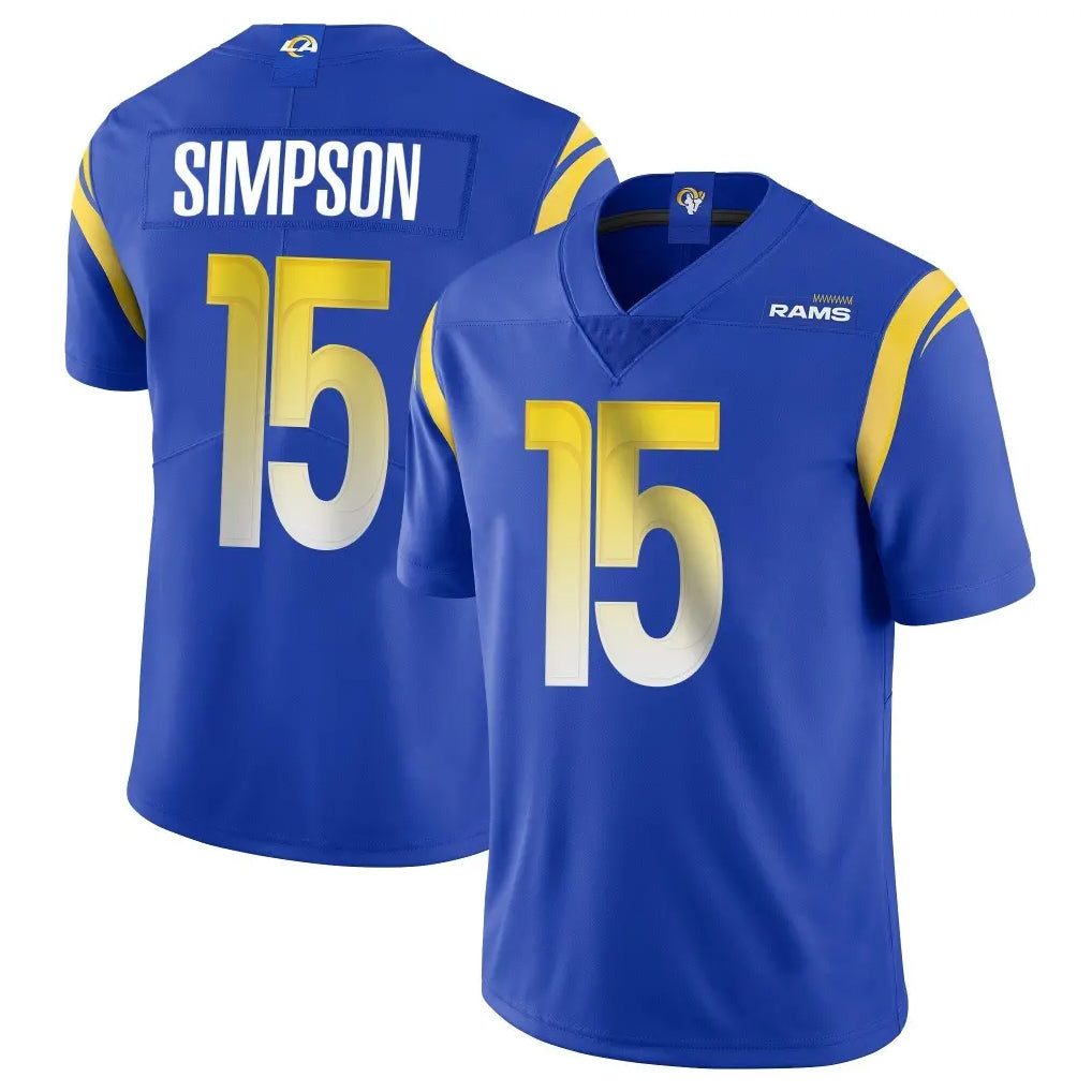 tocy LA.Rams #15 Ty Simpson Player Royal Limited Vapor Untouchable Home Game Stitched Jerseys