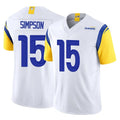 tocy LA.Rams #15 Ty Simpson Player White Limited Vapor F.U.S.E. Home Game Stitched Jerseys