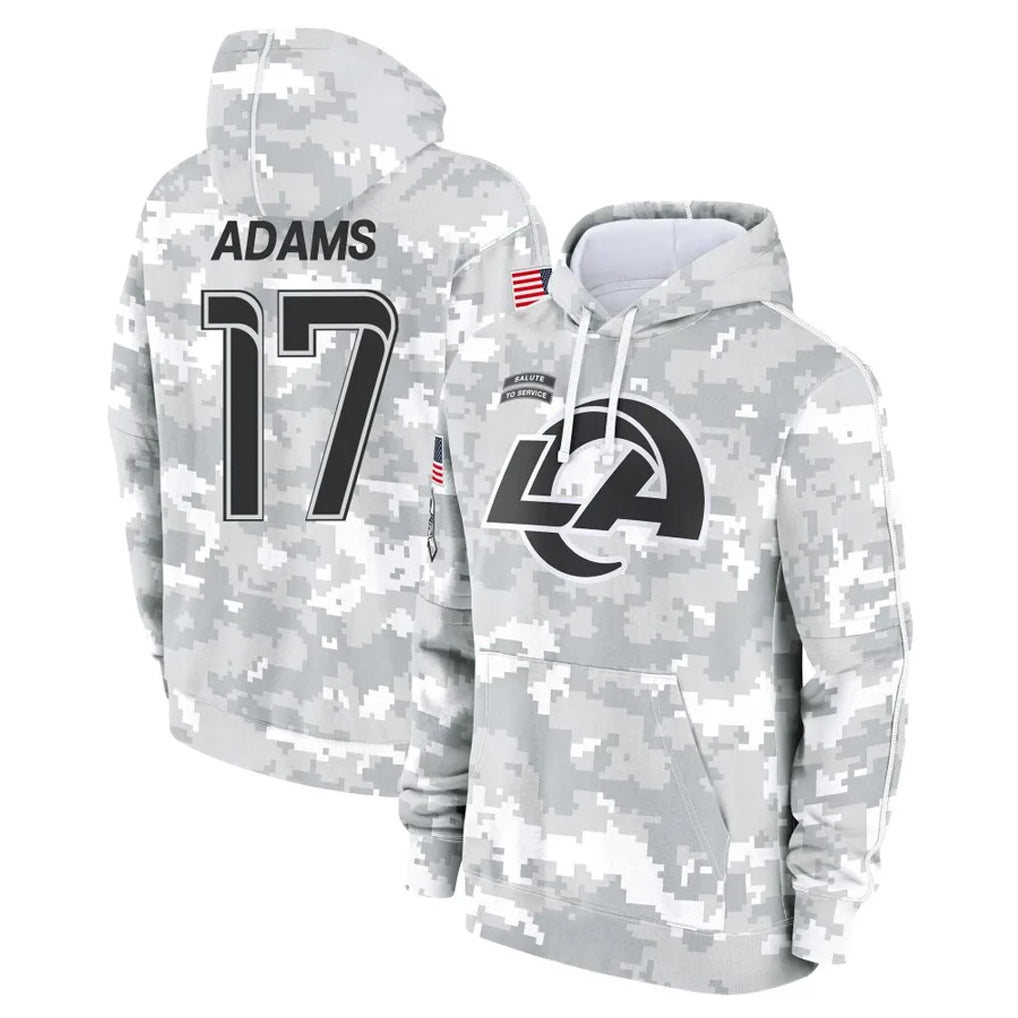 tocy LA.Rams #17 Davante Adams Player Arctic Camo Salute to Service Hoodies Limited Game Stitched Jerseys