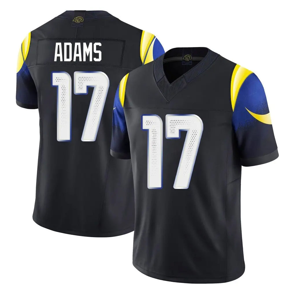 tocy LA.Rams #17 Davante Adams Player Black Midnight Rivalries Collection Limited Home Game Stitched Jerseys