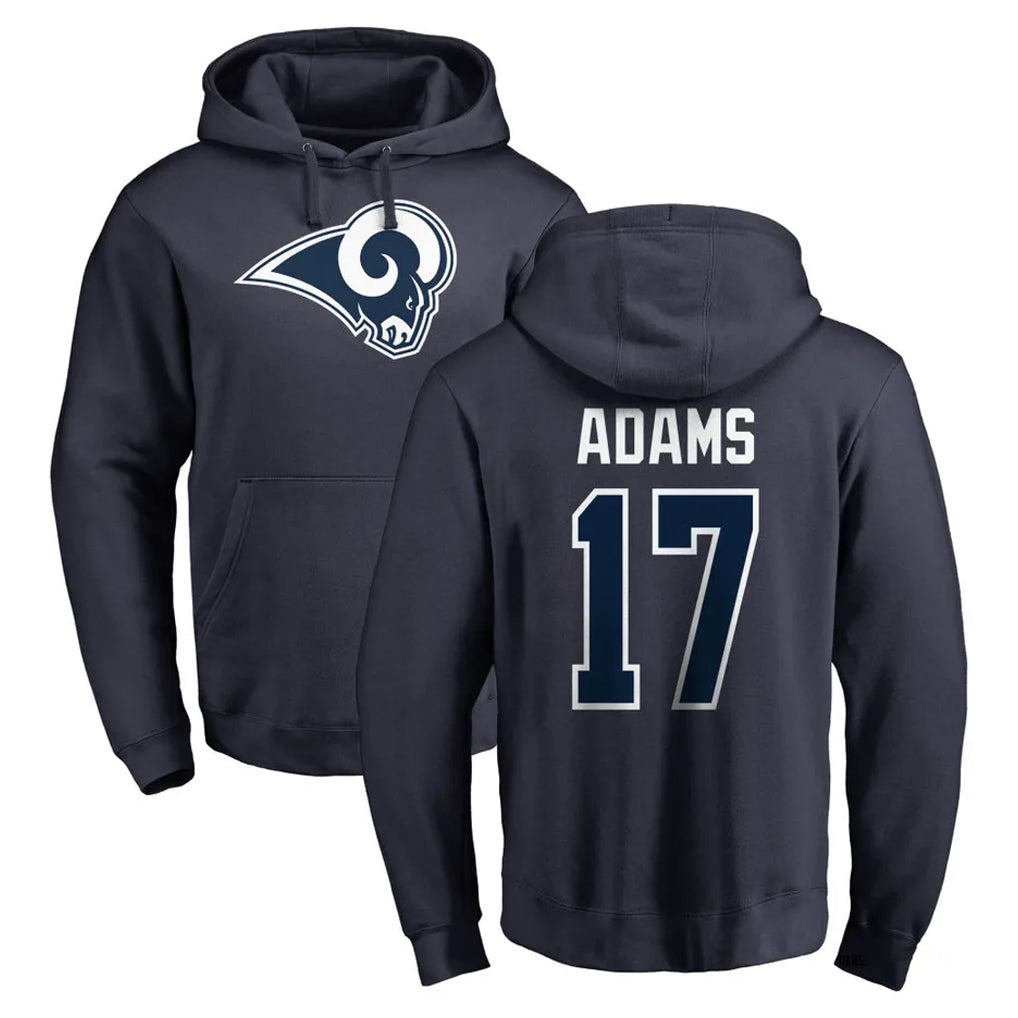 tocy LA.Rams #17 Davante Adams Player Navy Pullover Hoodie Limited Game Stitched Jerseys