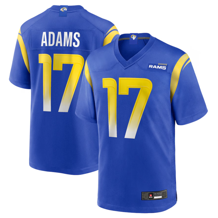 tocy LA.Rams #17 Davante Adams Royal Game Player Stitched Jerseys