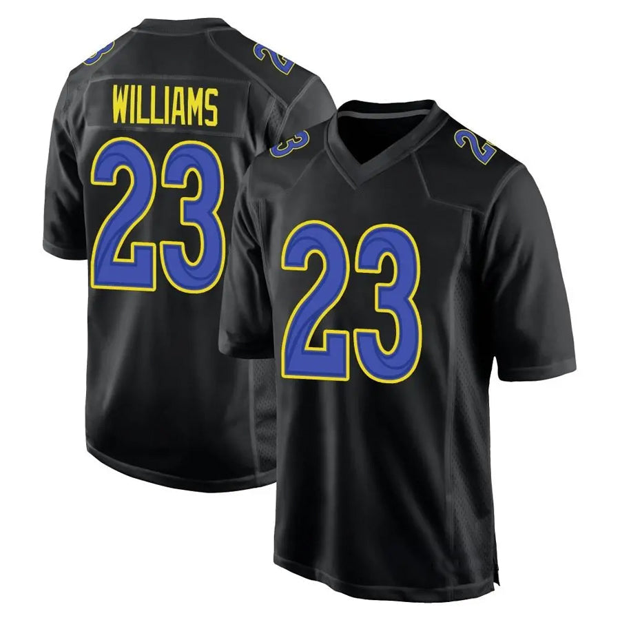 tocy LA.Rams #23 Kyren Williams Player Black Fashion Game Stitched Jerseys