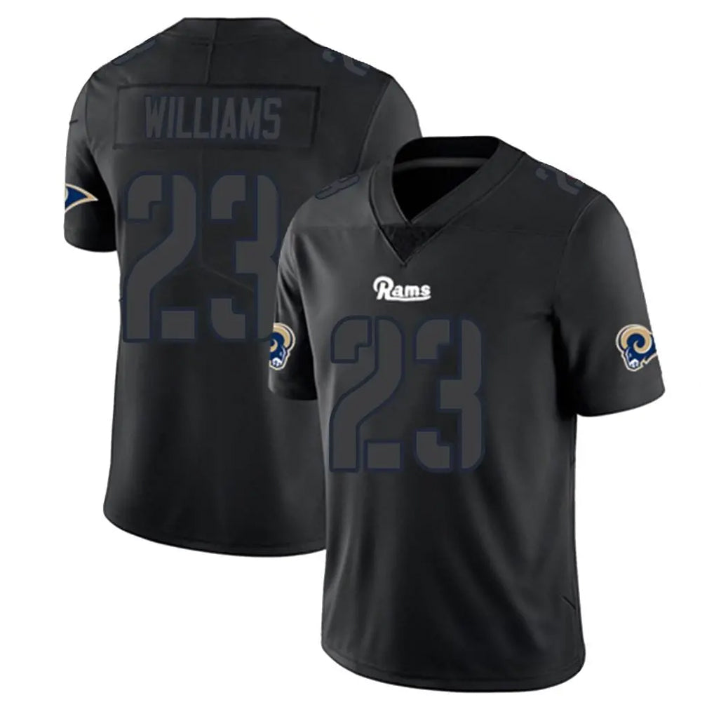 tocy LA.Rams #23 Kyren Williams Player Black Impact Limited Home Game Stitched Jerseys