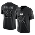 tocy LA.Rams #23 Kyren Williams Player Black RFLCTV Limited Stitched Jerseys