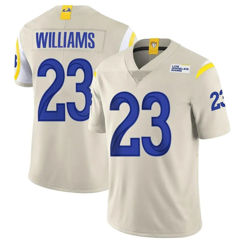tocy LA.Rams #23 Kyren Williams Player Bone Limited Vapor Home Game Stitched Jerseys