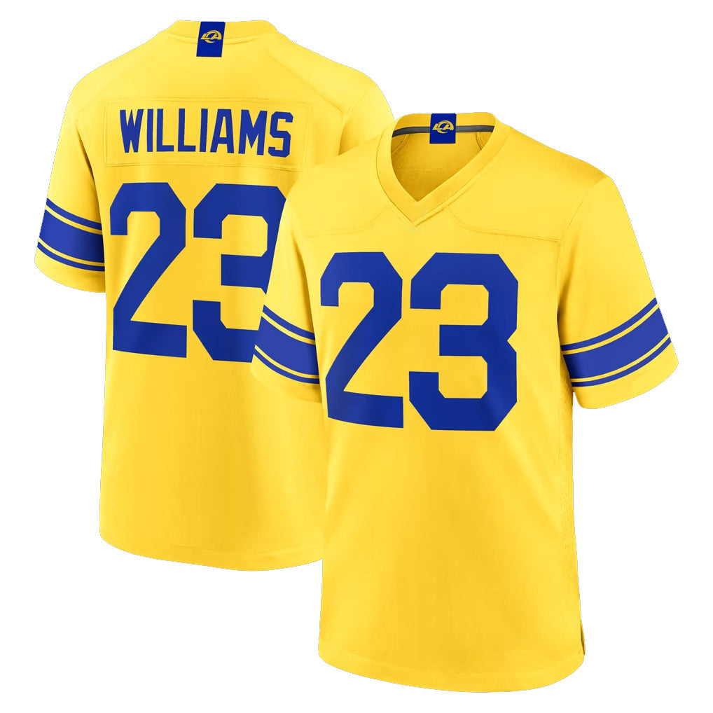 tocy LA.Rams #23 Kyren Williams Player Gold Classic Sol Home Game Stitched Jerseys
