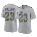 tocy LA.Rams #23 Kyren Williams Player Gray Atmosphere Fashion Home Game Stitched Jerseys