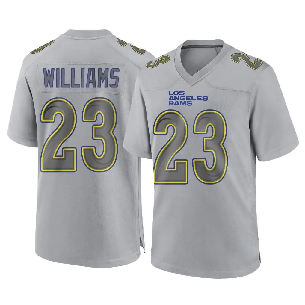 tocy LA.Rams #23 Kyren Williams Player Gray Atmosphere Fashion Home Game Stitched Jerseys