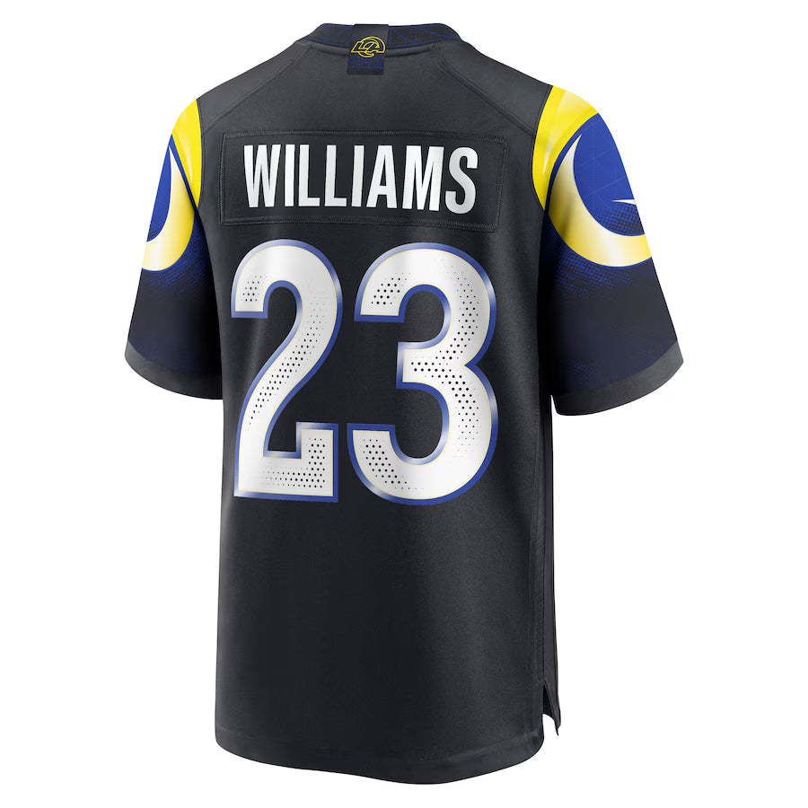 tocy LA.Rams #23 Kyren Williams Player Midnight Blue Rivalries Collection Game Stitched Jerseys