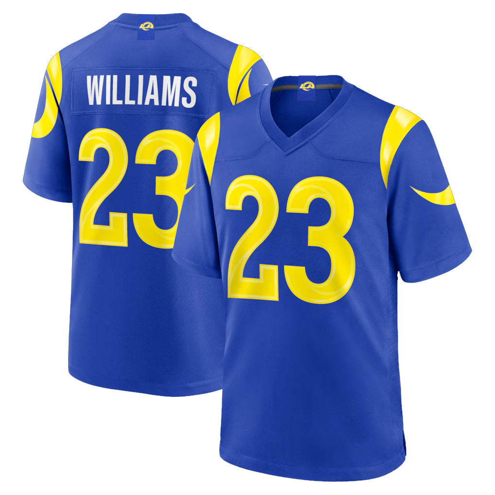 tocy LA.Rams #23 Kyren Williams Player Royal Limited Home Game Stitched Jerseys