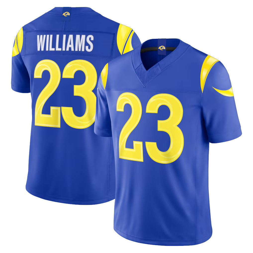 tocy LA.Rams #23 Kyren Williams Player Royal Limited Vapor F.U.S.E. Stitched Jerseys