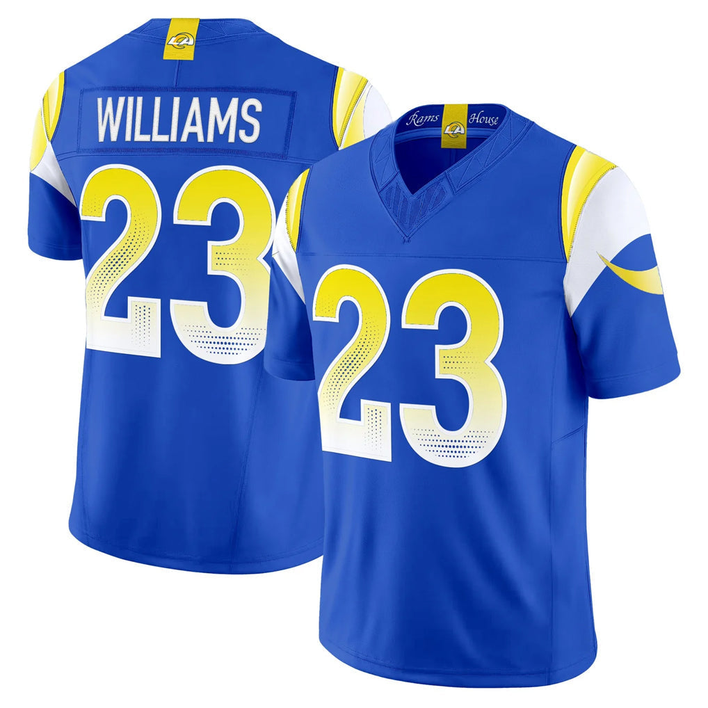 tocy LA.Rams #23 Kyren Williams Player Royal Rivalries Vapor Limited Home Game Stitched Jerseys