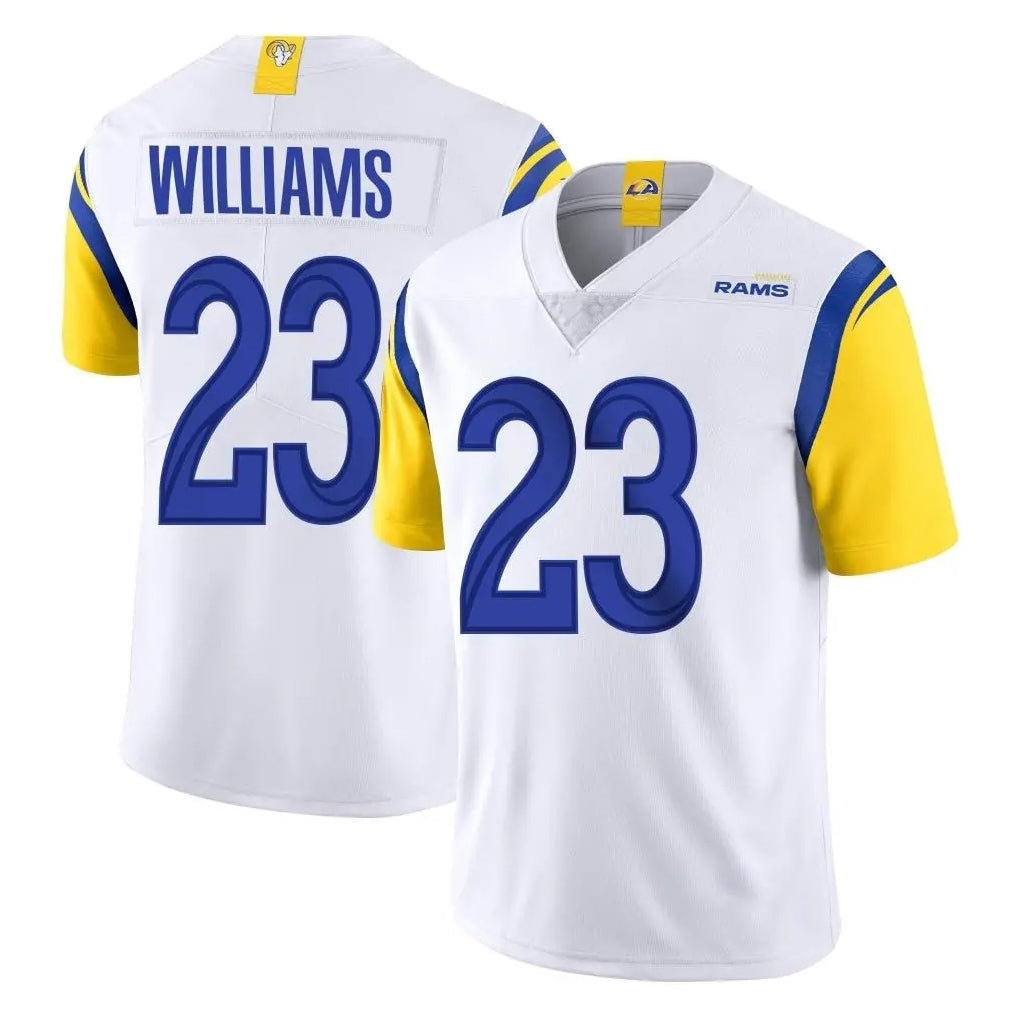 tocy LA.Rams #23 Kyren Williams Player White Limited Vapor Untouchable Home Game Stitched Jerseys