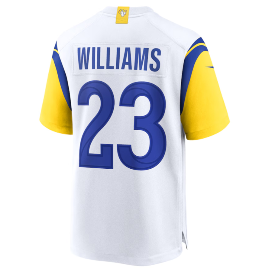 tocy LA.Rams #23 Kyren Williams White Game Jersey American Stitched Jersey