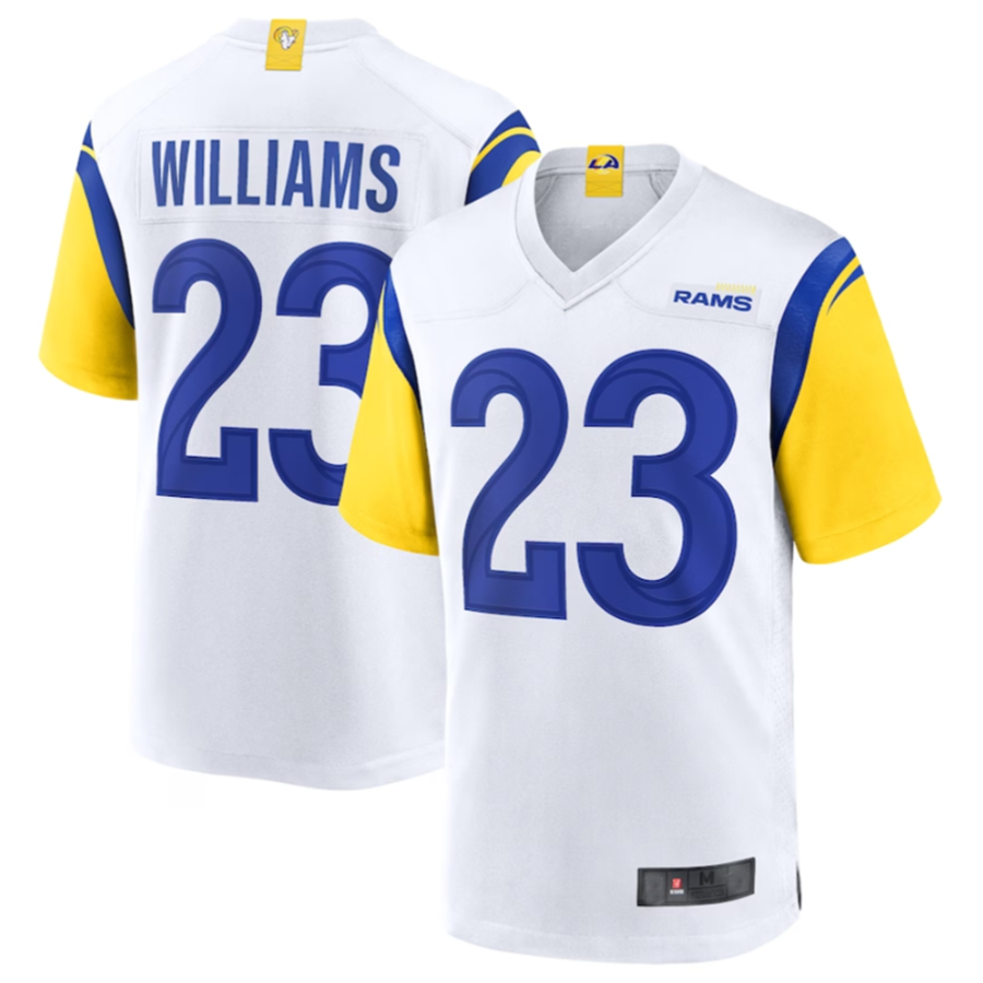tocy LA.Rams #23 Kyren Williams White Game Jersey American Stitched Jerseys