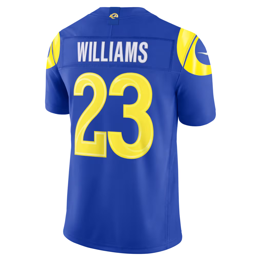 tocy LA.Rams #23 Kyren Williams Royal Team Vapor F.U.S.E. Stitched Limited Jerseys