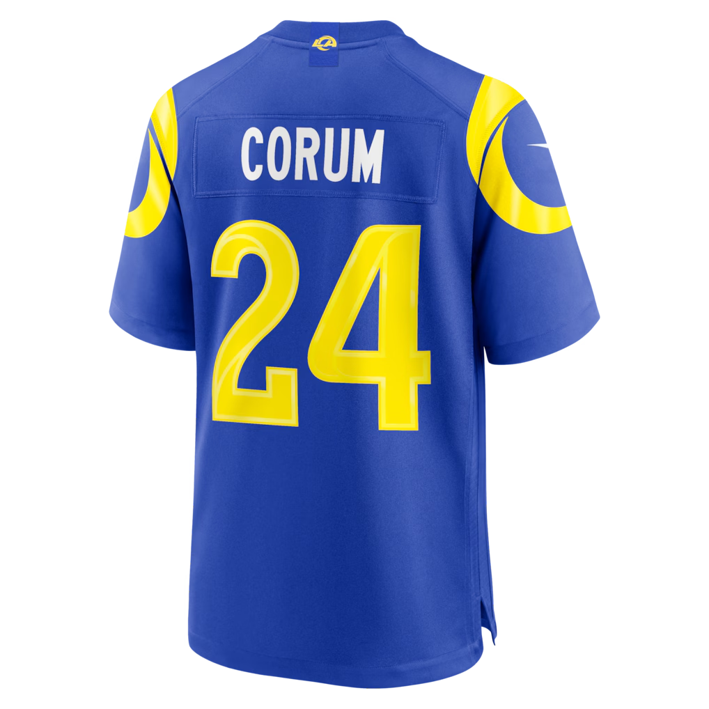 tocy LA.Rams #24 Blake Corum Royal Game Stitched Jerseys
