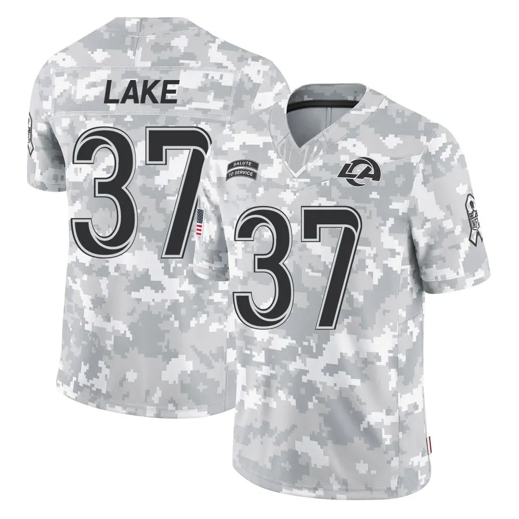 tocy LA.Rams #37 Quentin Lake Player Arctic Camo Salute To Service Limited Game Stitched Jerseys