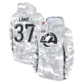 tocy LA.Rams #37 Quentin Lake Player Arctic Camo Salute to Service Hoodies Limited Game Stitched Jerseys