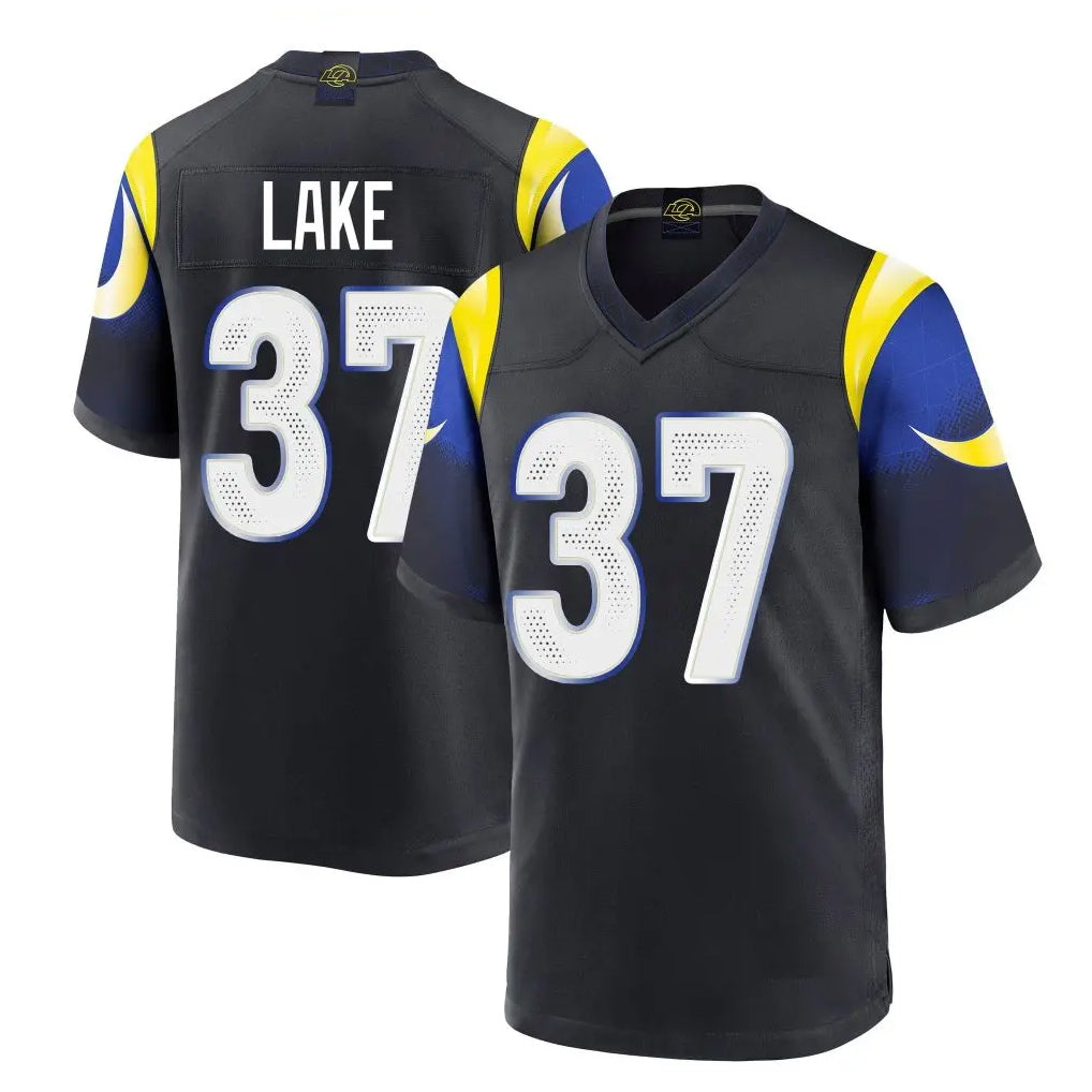tocy LA.Rams #37 Quentin Lake Player Black Midnight Rivalries Collection Home Game Stitched Jerseys
