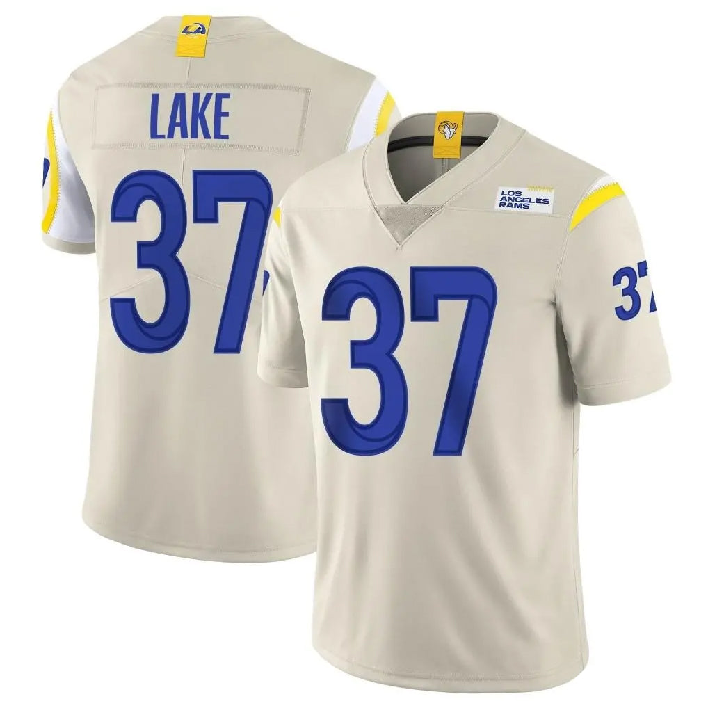 tocy LA.Rams #37 Quentin Lake Player Bone Limited Vapor Home Game Stitched Jerseys