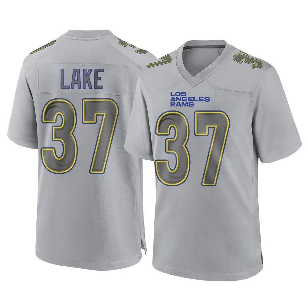 tocy LA.Rams #37 Quentin Lake Player Gray Atmosphere Fashion Home Game Stitched Jerseys