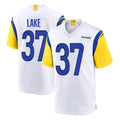 tocy LA.Rams #37 Quentin Lake Player White Home Game Stitched Jerseys