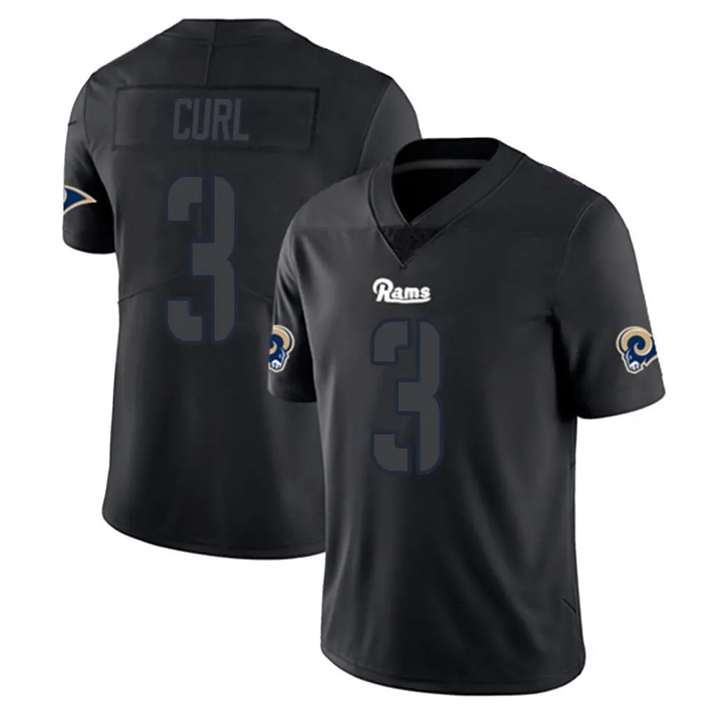 tocy LA.Rams #3 Kam Curl Player Black Impact Limited Home Game Stitched Jerseys