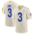 tocy LA.Rams #3 Kam Curl Player Bone Home Game Stitched Jerseys