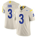 tocy LA.Rams #3 Kam Curl Player Bone Limited Vapor Home Game Stitched Jerseys