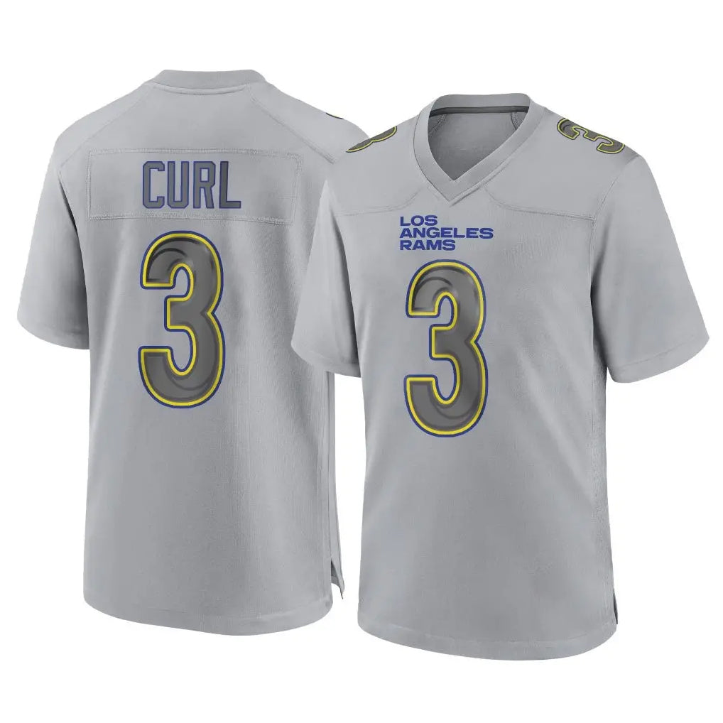 tocy LA.Rams #3 Kam Curl Player Gray Atmosphere Fashion Home Game Stitched Jerseys