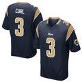 tocy LA.Rams #3 Kam Curl Player Navy Home Game Stitched Jerseys