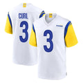 tocy LA.Rams #3 Kam Curl Player White Home Game Stitched Jerseys
