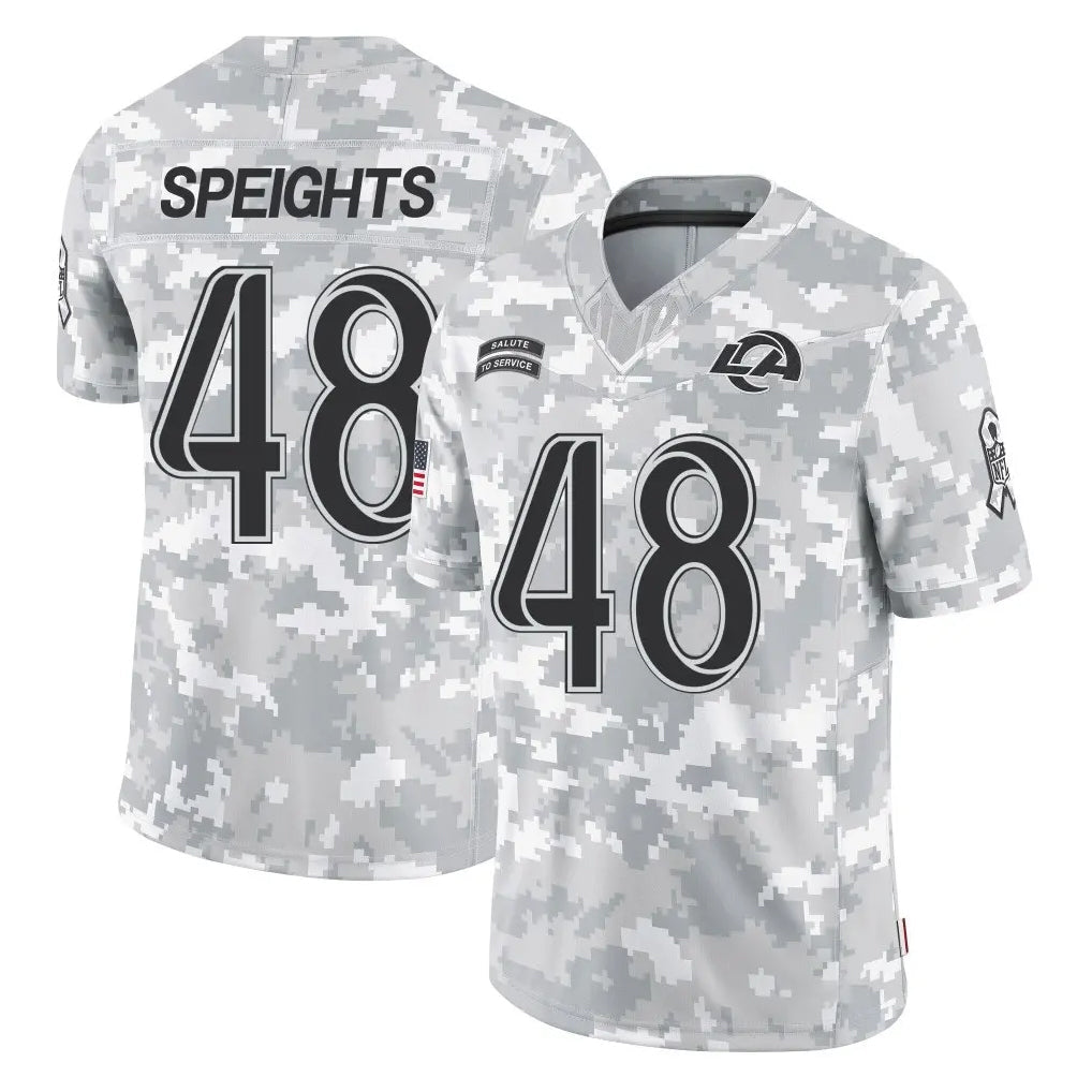 tocy LA.Rams #48 Omar Speights Player Arctic Camo Salute To Service Limited Game Stitched Jerseys