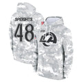 tocy LA.Rams #48 Omar Speights Player Arctic Camo Salute to Service Hoodies Limited Game Stitched Jerseys