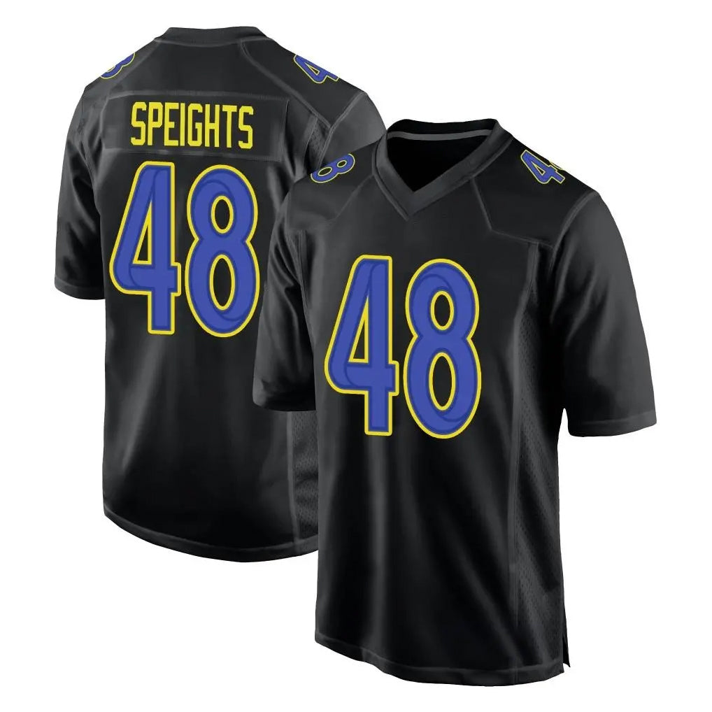 tocy LA.Rams #48 Omar Speights Player Black Fashion Limited Home Game Stitched Jerseys