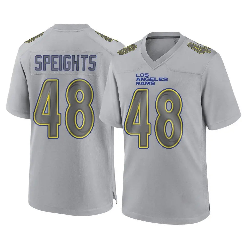 tocy LA.Rams #48 Omar Speights Player Gray Atmosphere Fashion Home Game Stitched Jerseys