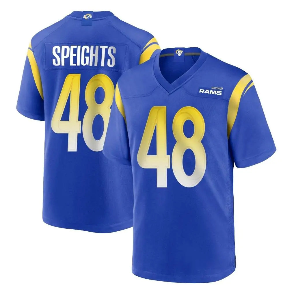 tocy LA.Rams #48 Omar Speights Player Royal Home Game Stitched Jerseys