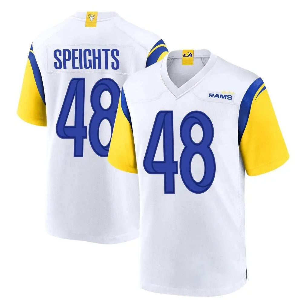 tocy LA.Rams #48 Omar Speights Player White Home Game Stitched Jerseys