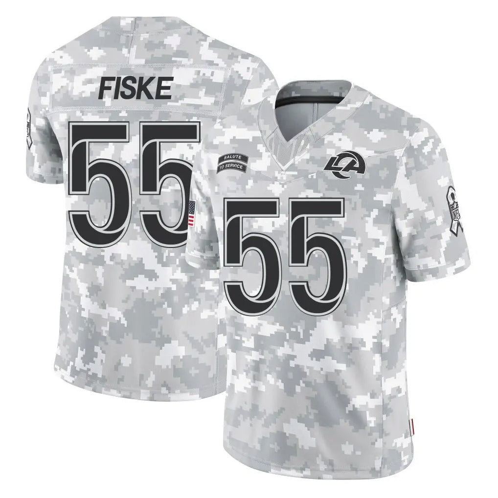 tocy LA.Rams #55 Braden Fiske Player Arctic Camo Salute To Service Limited Game Stitched Jerseys
