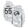 tocy LA.Rams #55 Braden Fiske Player Arctic Camo Salute to Service Hoodies Limited Game Stitched Jerseys