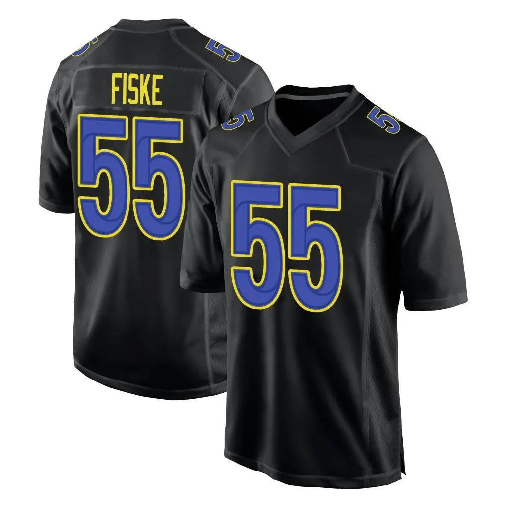 tocy LA.Rams #55 Braden Fiske Player Black Fashion Limited Home Game Stitched Jerseys