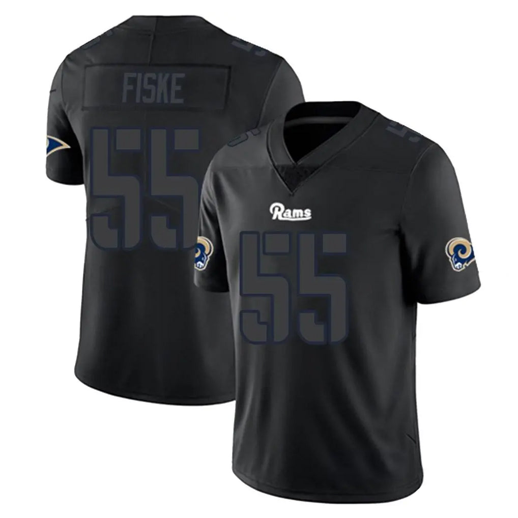 tocy LA.Rams #55 Braden Fiske Player Black Impact Limited Home Game Stitched Jerseys