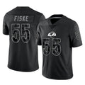 tocy LA.Rams #55 Braden Fiske Player Black Limited Reflective Home Game Stitched Jerseys